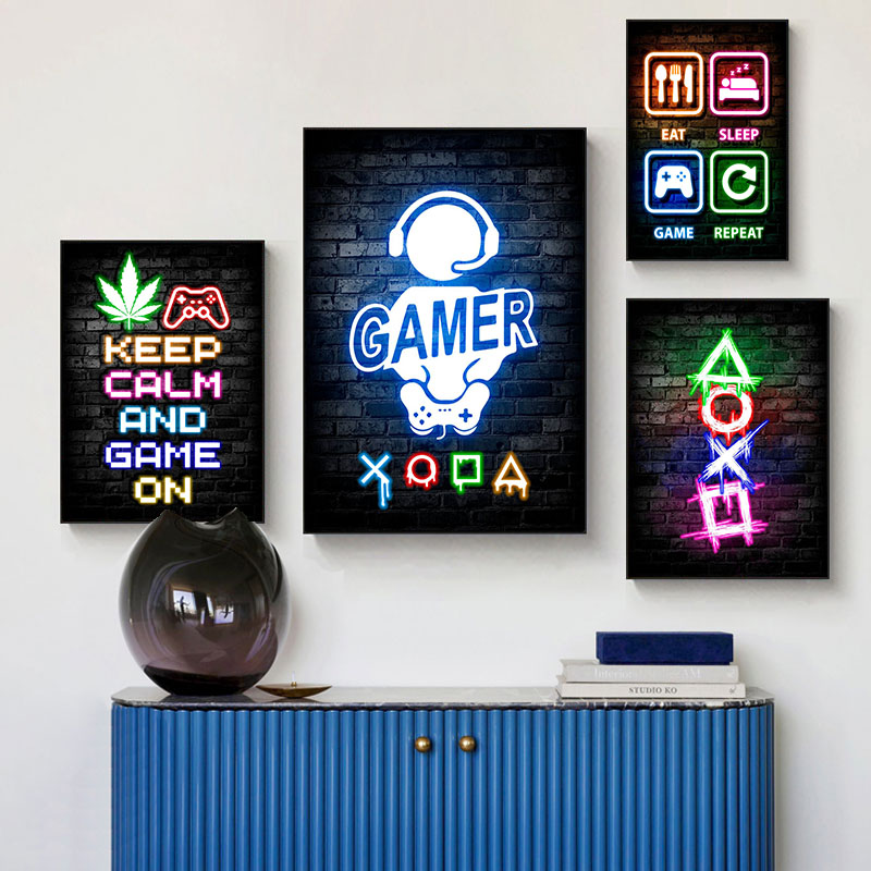 Игровые неоновые постеры на хо – обзор и цена Esports Gaming Poster