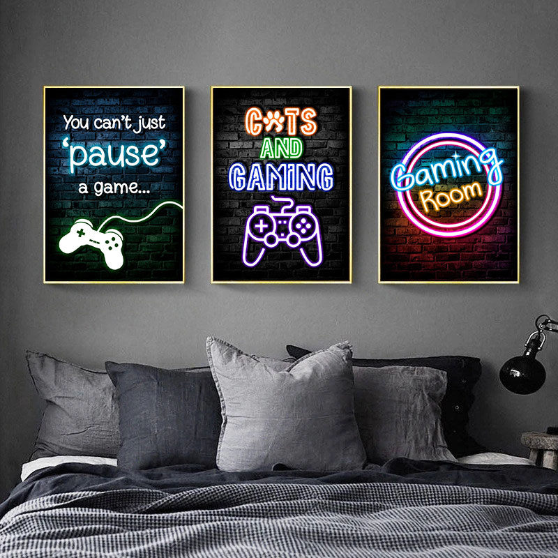 Игровые неоновые постеры на хо – обзор и цена Esports Gaming Poster