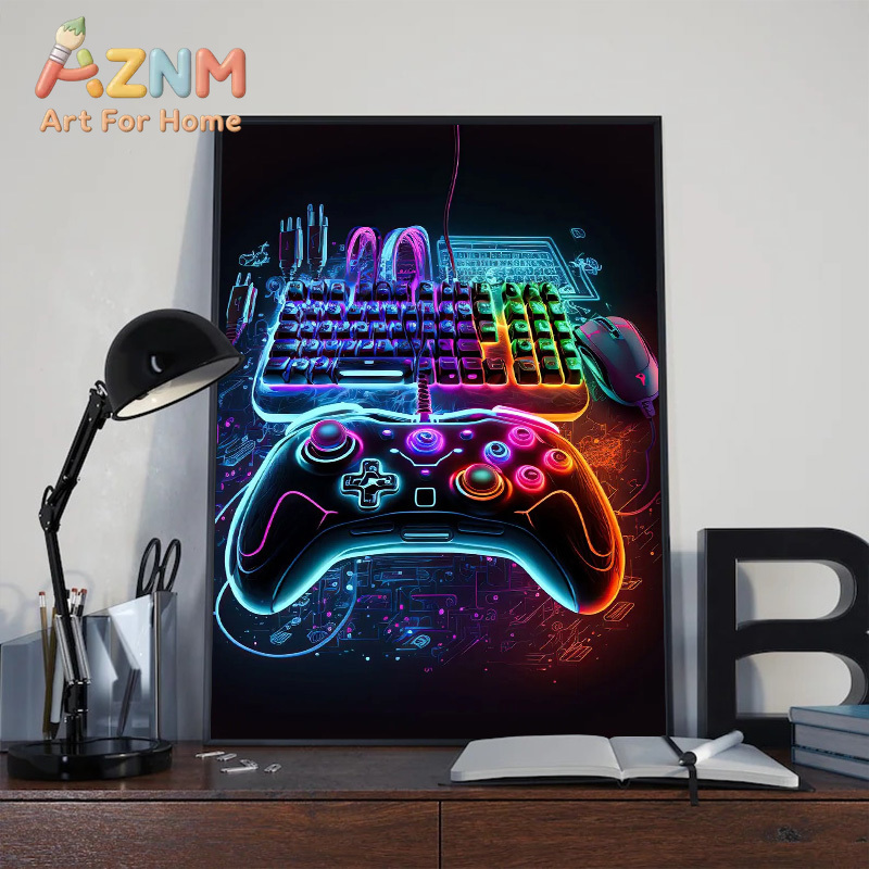 Современный неоновый поп-арт п – обзор и цена Esports Gaming Poster