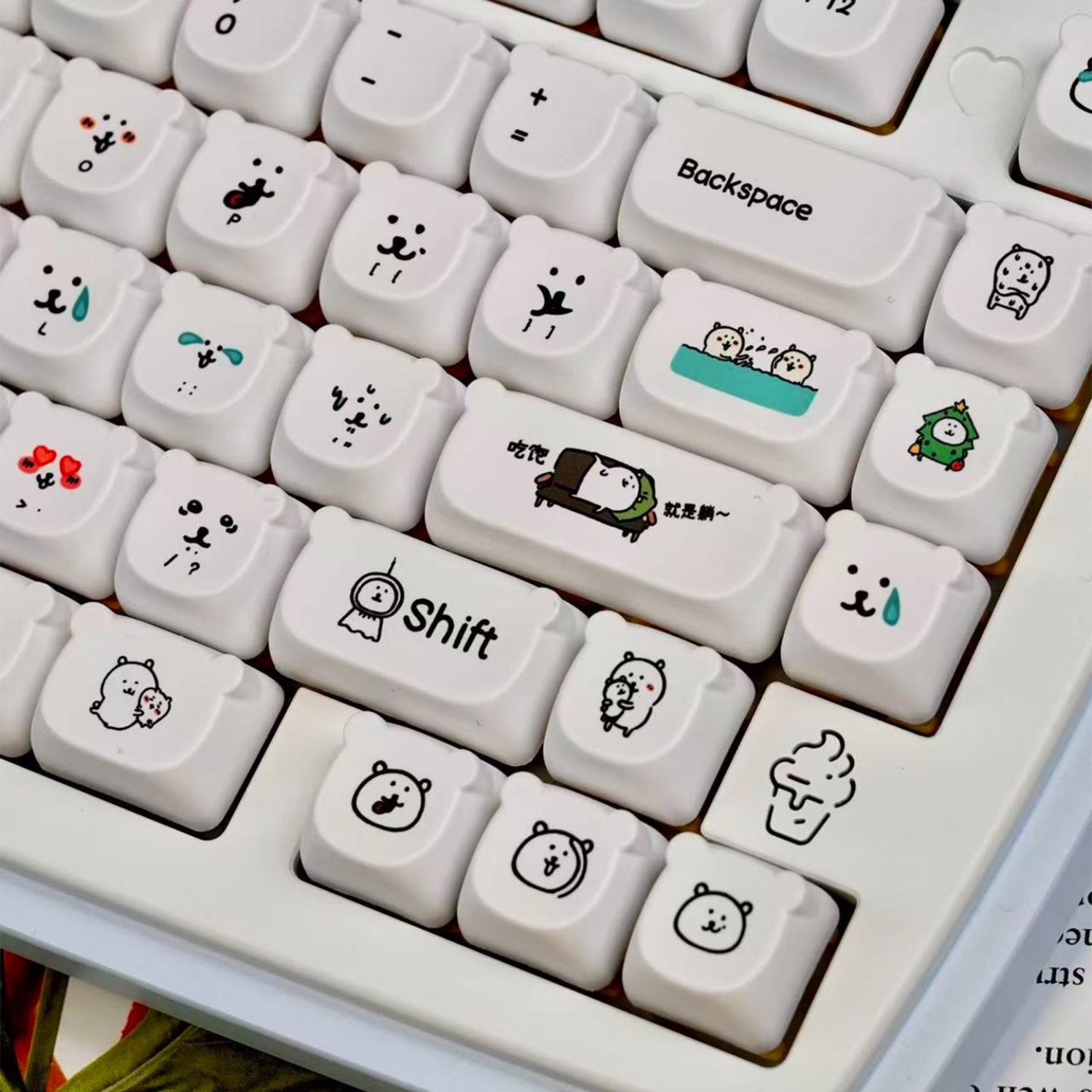 Милые мультяшные кейкапы с мед – обзор и цена Keyboard Tenkeyless