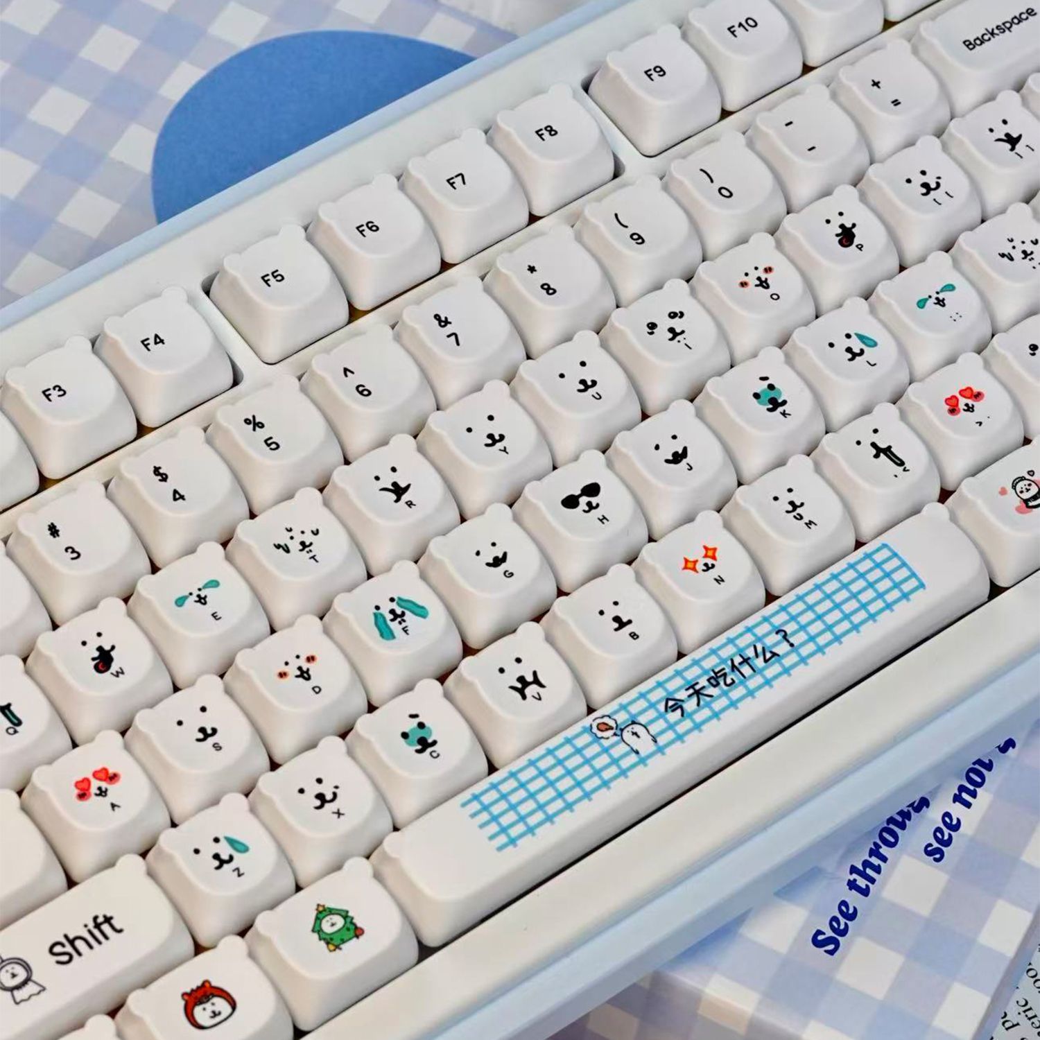 Милые мультяшные кейкапы с мед – обзор и цена Keyboard Tenkeyless