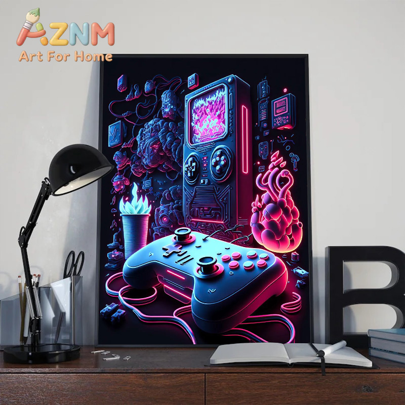 Современный неоновый поп-арт п – обзор и цена Esports Gaming Poster